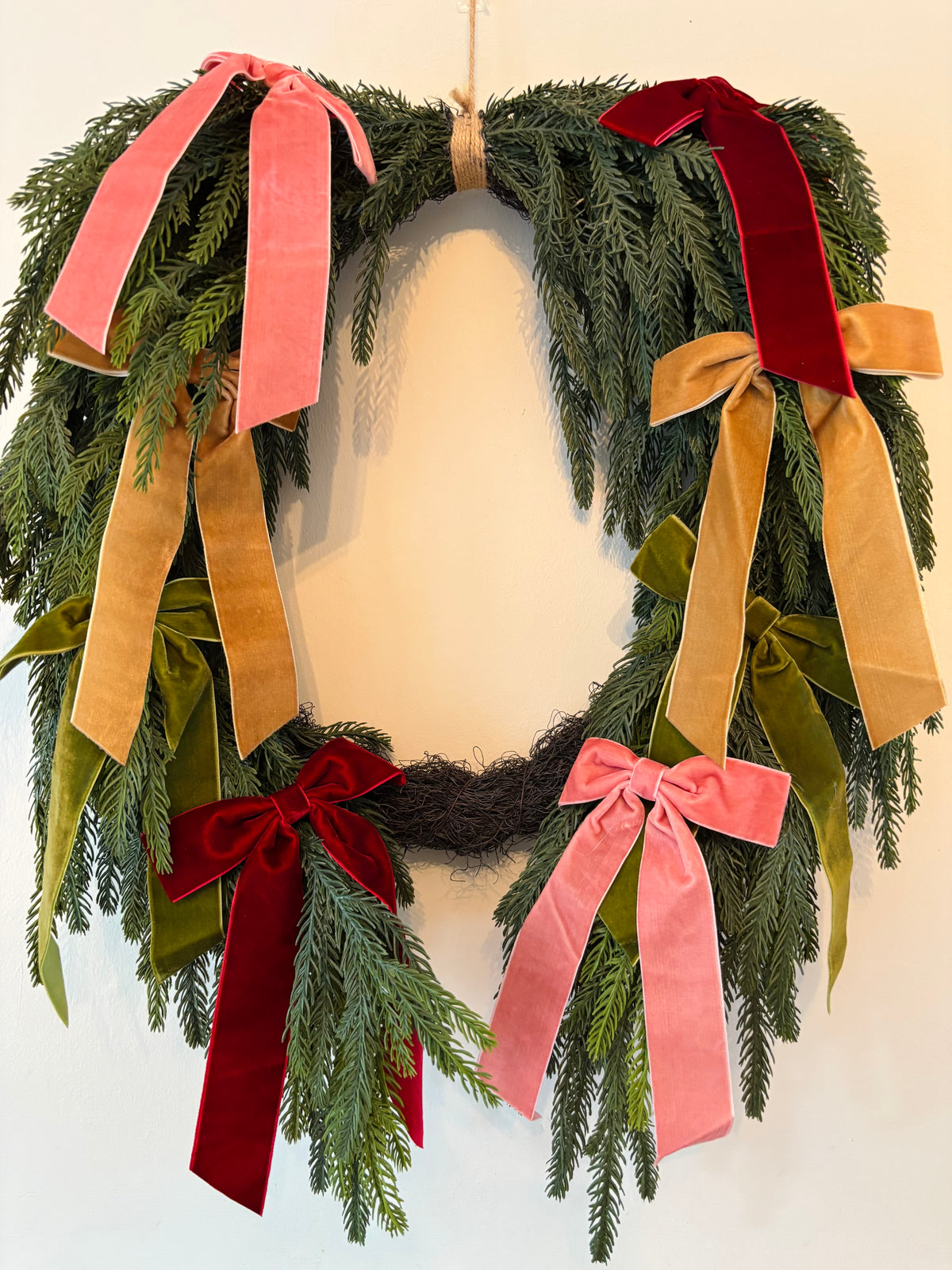 Faux Wreath Festive Bow Wreath – Complete Your Order