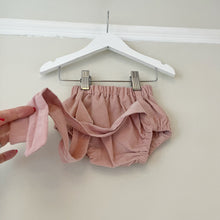 Pink corduroy bow bloomers
