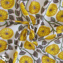 Indian block print bow - Yellows