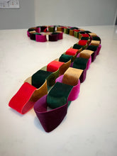 Red Link Velvet Ribbon Chain