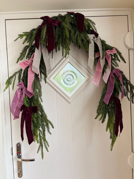 Faux Swag Burgundy, Blush & Silver - Complete Your Order
