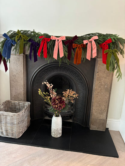 Faux Wreath in The Jewel Tones Velvet Bow Wreath – Complete Your Order